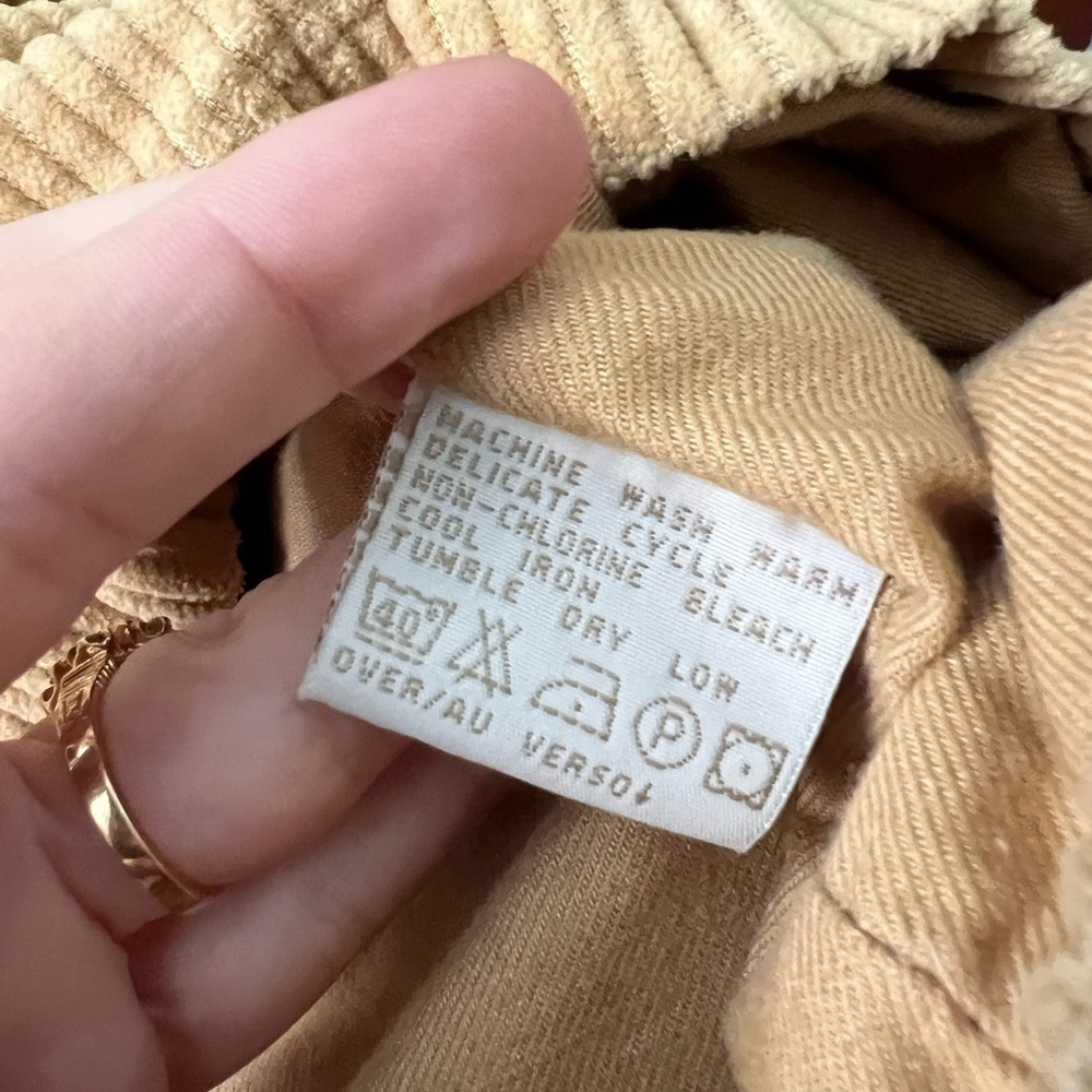 Vintage Liz Claiborne Lizwear Camel Corduroy Chore Jacket Large Oversized - Picture 10 of 11